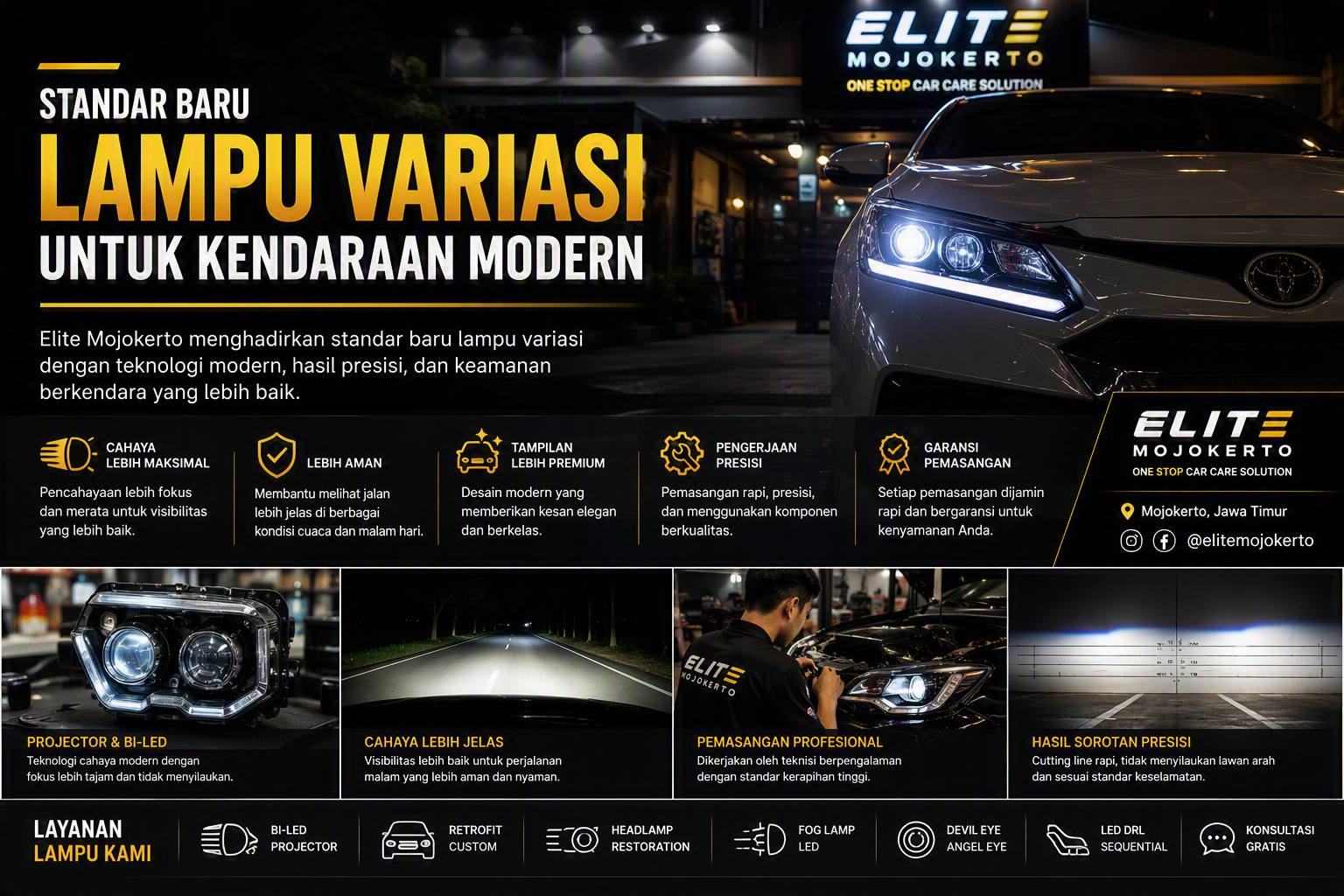 Standar Baru Lampu Variasi di Mojokerto: Ketika Seni dan Keselamatan Berkendara Berjalan Bersama