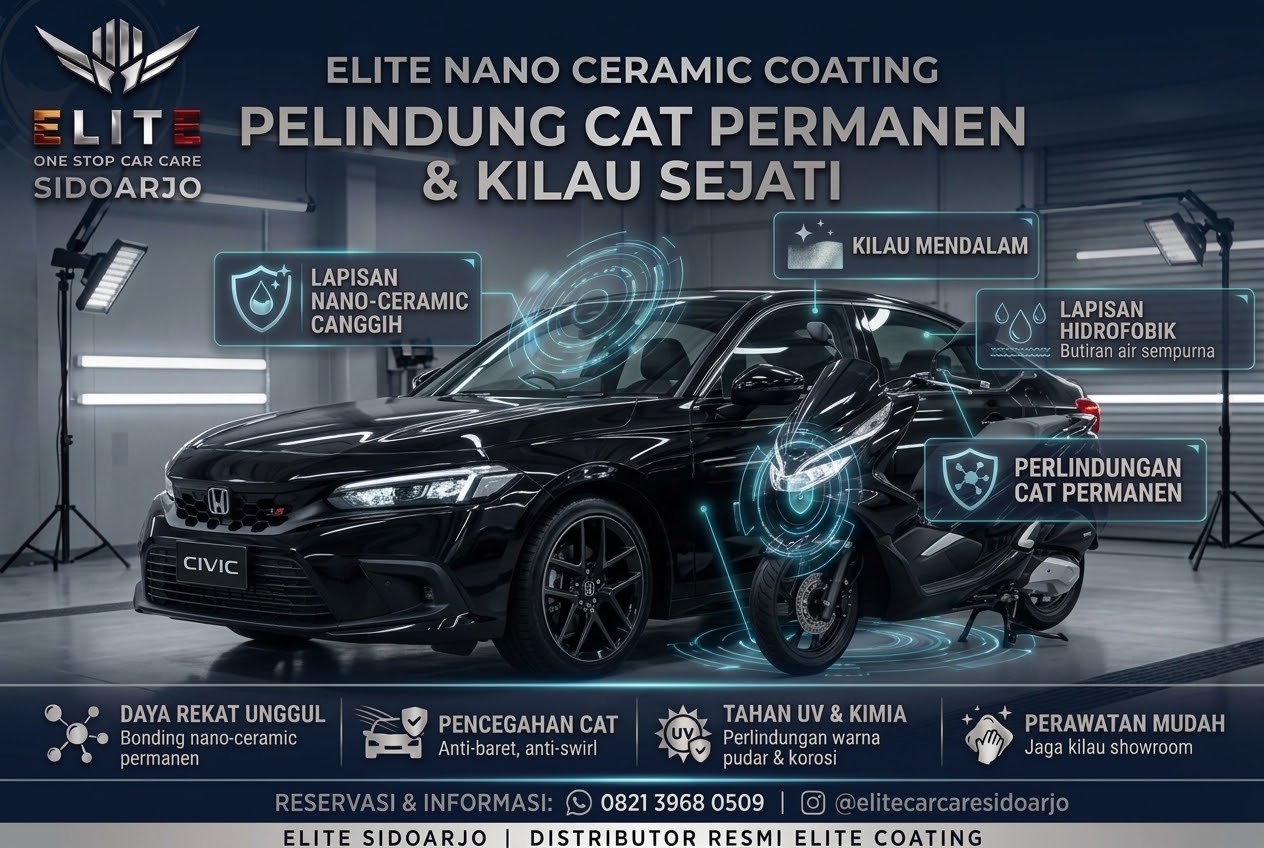 Kilau Mewah & Perlindungan Cat Permanen Terbaik untuk Kendaraan di Sidoarjo!